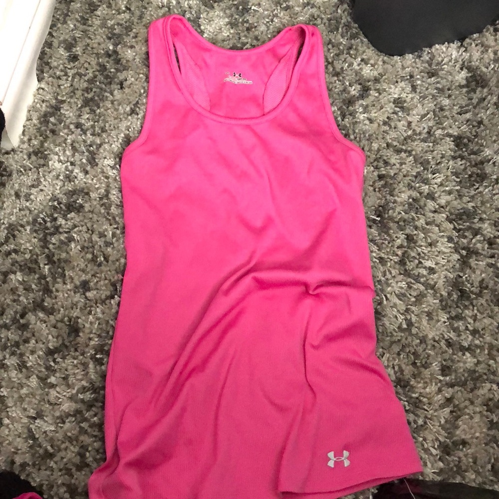 Light pink underarmour workout tank